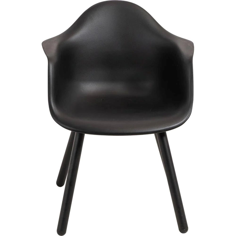 Lesli Living Gartenstuhl 4 Stück Stuhl Esszimmerstuhl Schalenstuhl Montreux schwarz/schwarz (4 St)