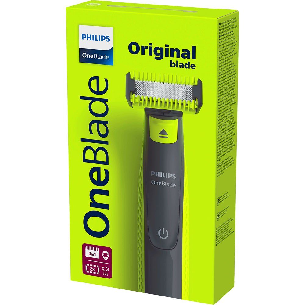 Philips Elektrorasierer OneBlade Face & Body Original QP2824/20, Aufsätze: 3, Geeignet für Jeden Hauttyp