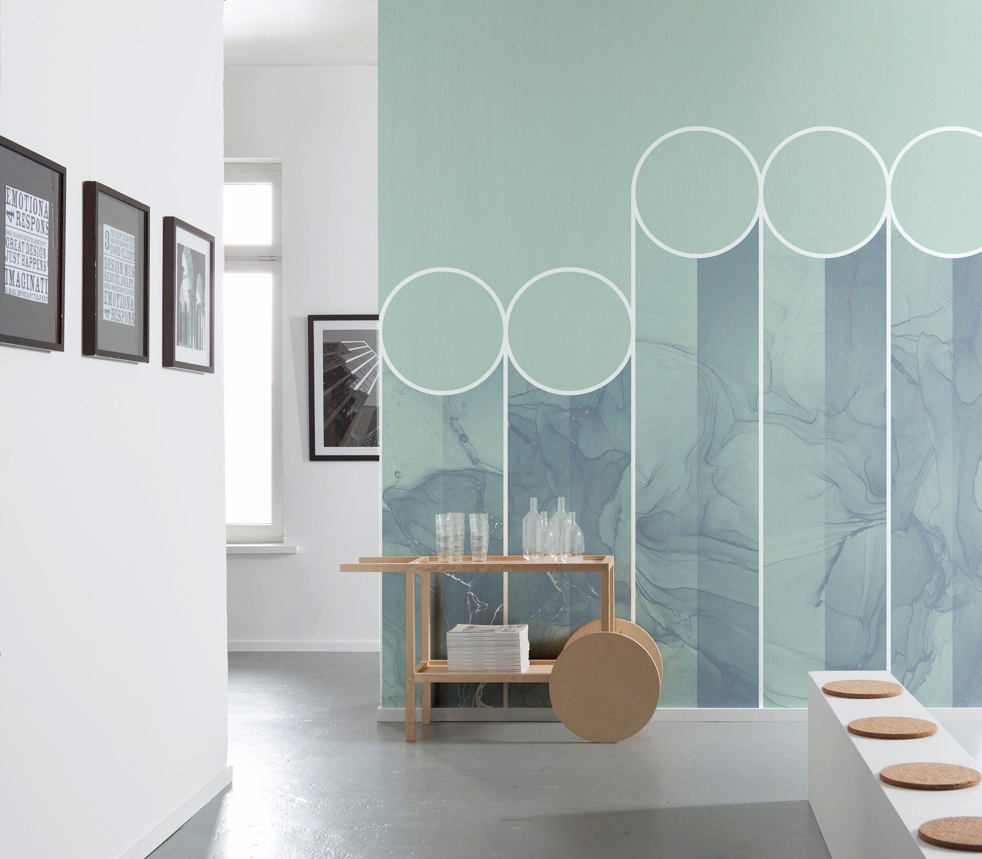 Komar Fototapete Digitaldruck Vlies - spots - Größe 300 x 280 cm, glatt, bedruckt, Wohnzimmer, Schlafzimmer