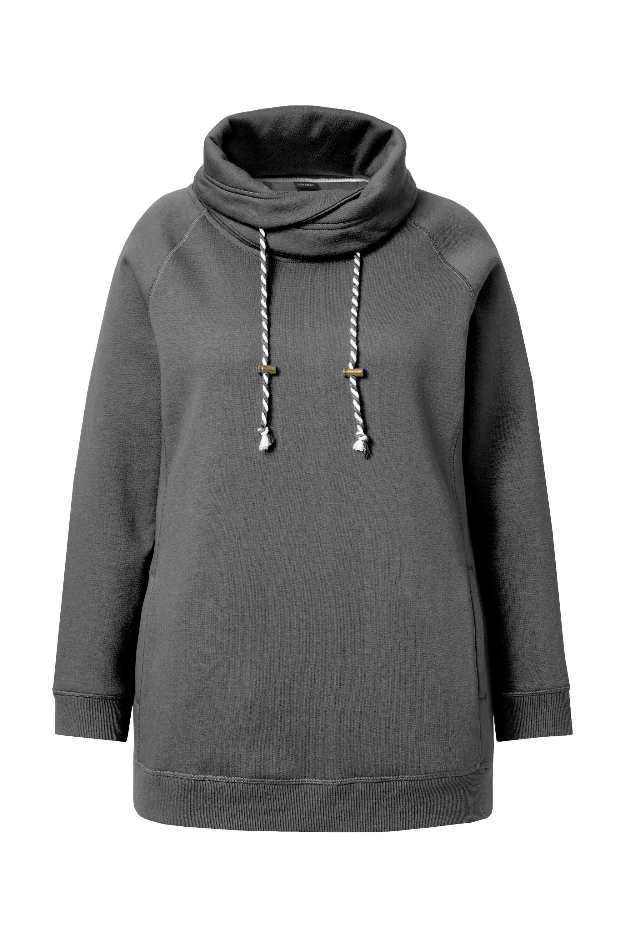 Ulla Popken Sweatshirt Bis 64 Sweatshirt mit Stehkragen Pullover günstig online kaufen