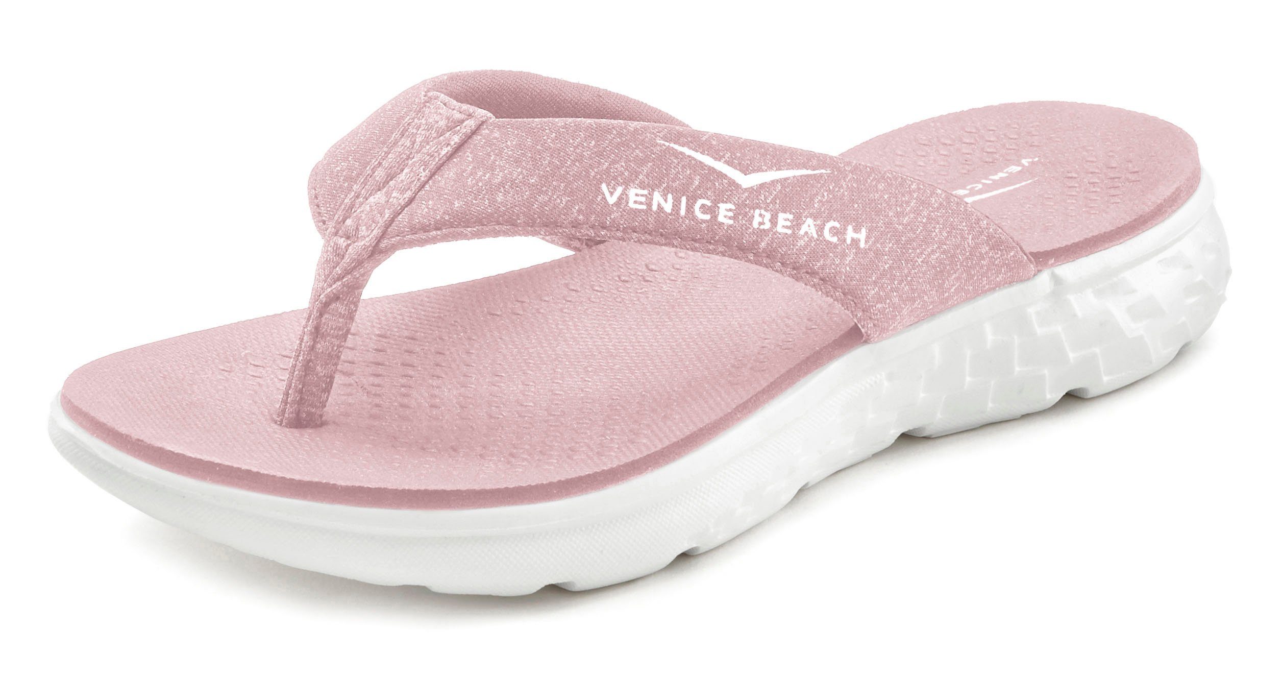 Venice Beach Sandale, Badeschuh, Sommerschuhe, Badelatsche, Flip Flop, Badeschlappe Badezehentrenner Zehentrenner mit wasserabweisender und leichter Sohle VEGAN