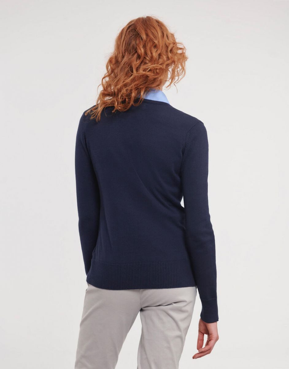 Russell Sweatshirt Ladies´ V-Neck Knitted Pullover