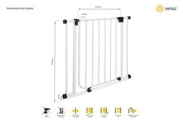IMPAG Schutzgitter Treppenschutzgitter Treppenschutzgitter Safe Step ohne Stolperkante 73 - 81 cm