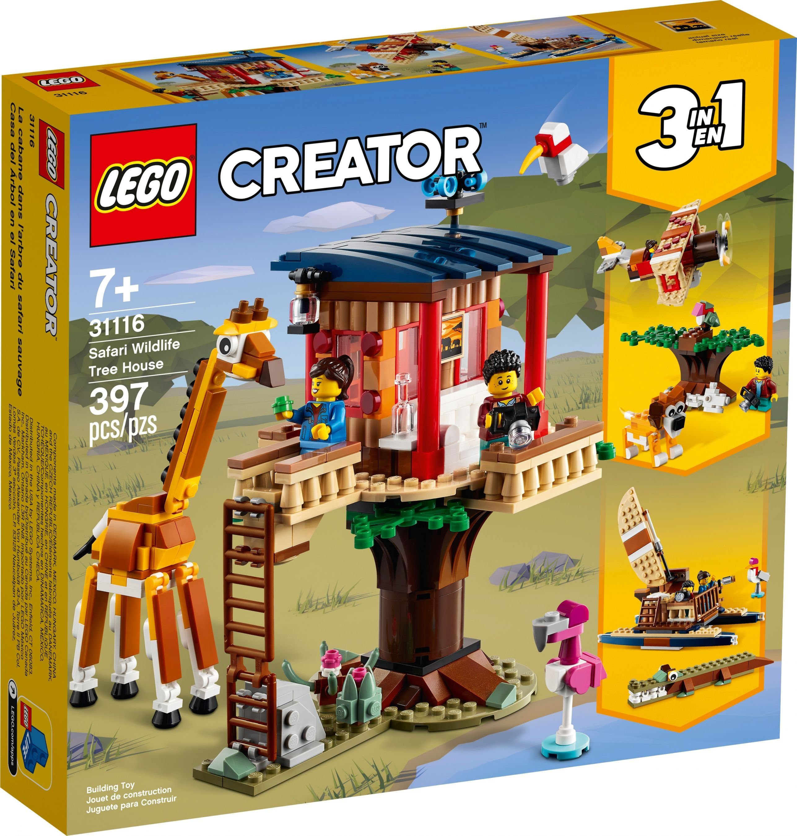 LEGO® LEGO® Creator 31116 Safari-Baumhaus Konstruktionsspielsteine, (397 St günstig online kaufen