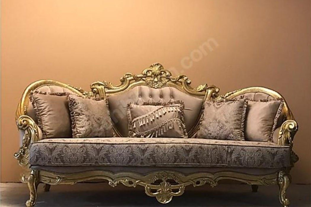 Neu Chesterfield klassischer Design Dreisitzer Beiger Sofa, 3-er JVmoebel