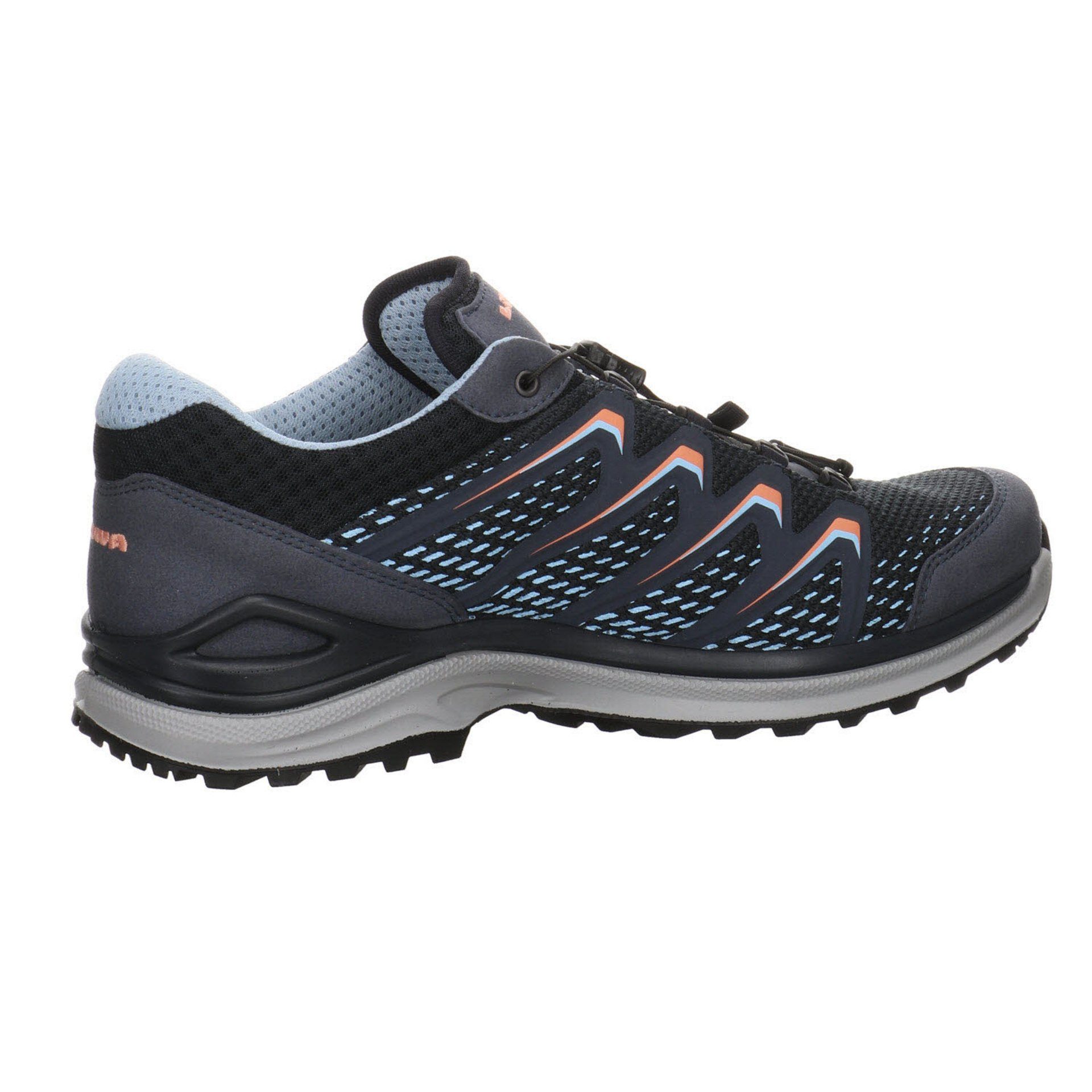 Damen Outdoor Synthetikkombination Lowa Outdoorschuh Low Schuhe Outdoorschuh STAHLBLAU/LACHS GTX Medox