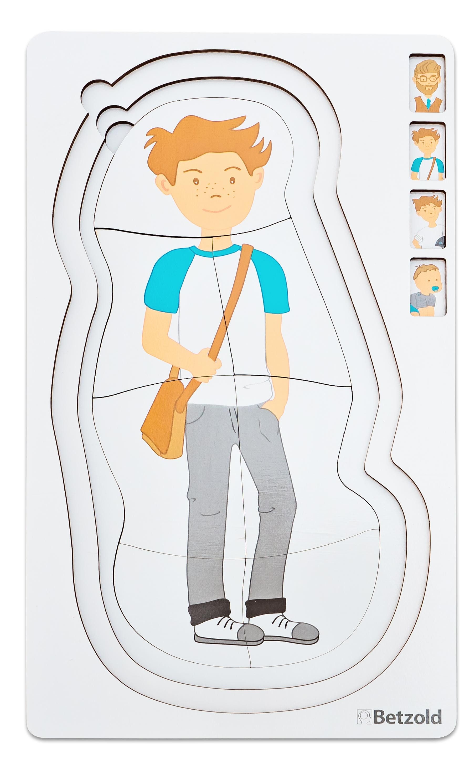 Betzold Puzzle Lagenpuzzle „Lebenslauf“, Puzzleteile