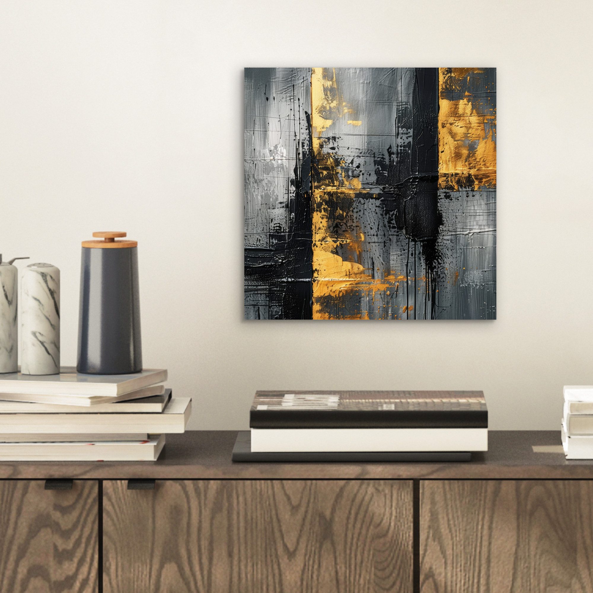 MuchoWow Metallbild Modern - Gold - günstig online kaufen