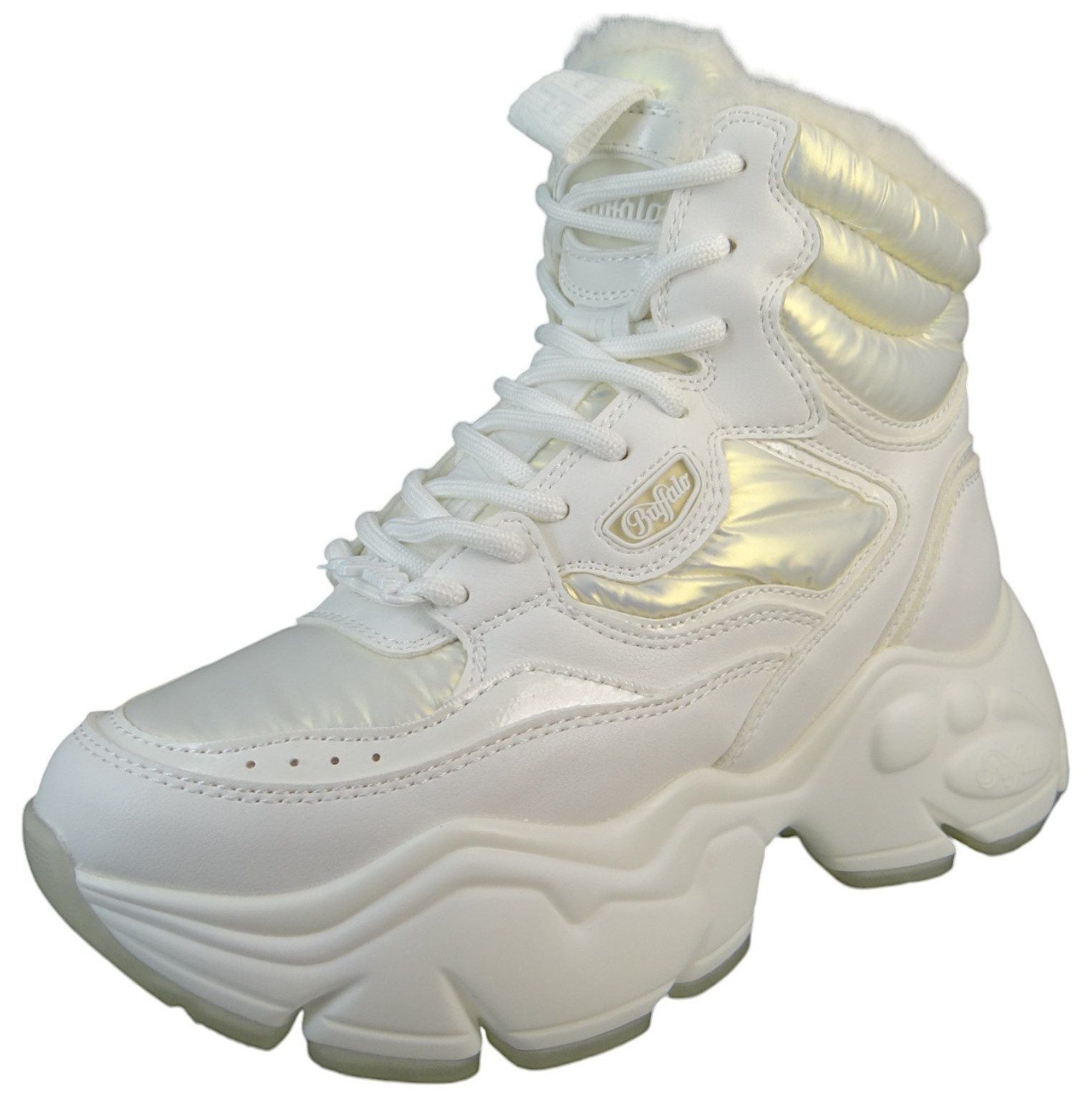 Buffalo 1636011 Binary Snow Lace Up Boot White Sneaker