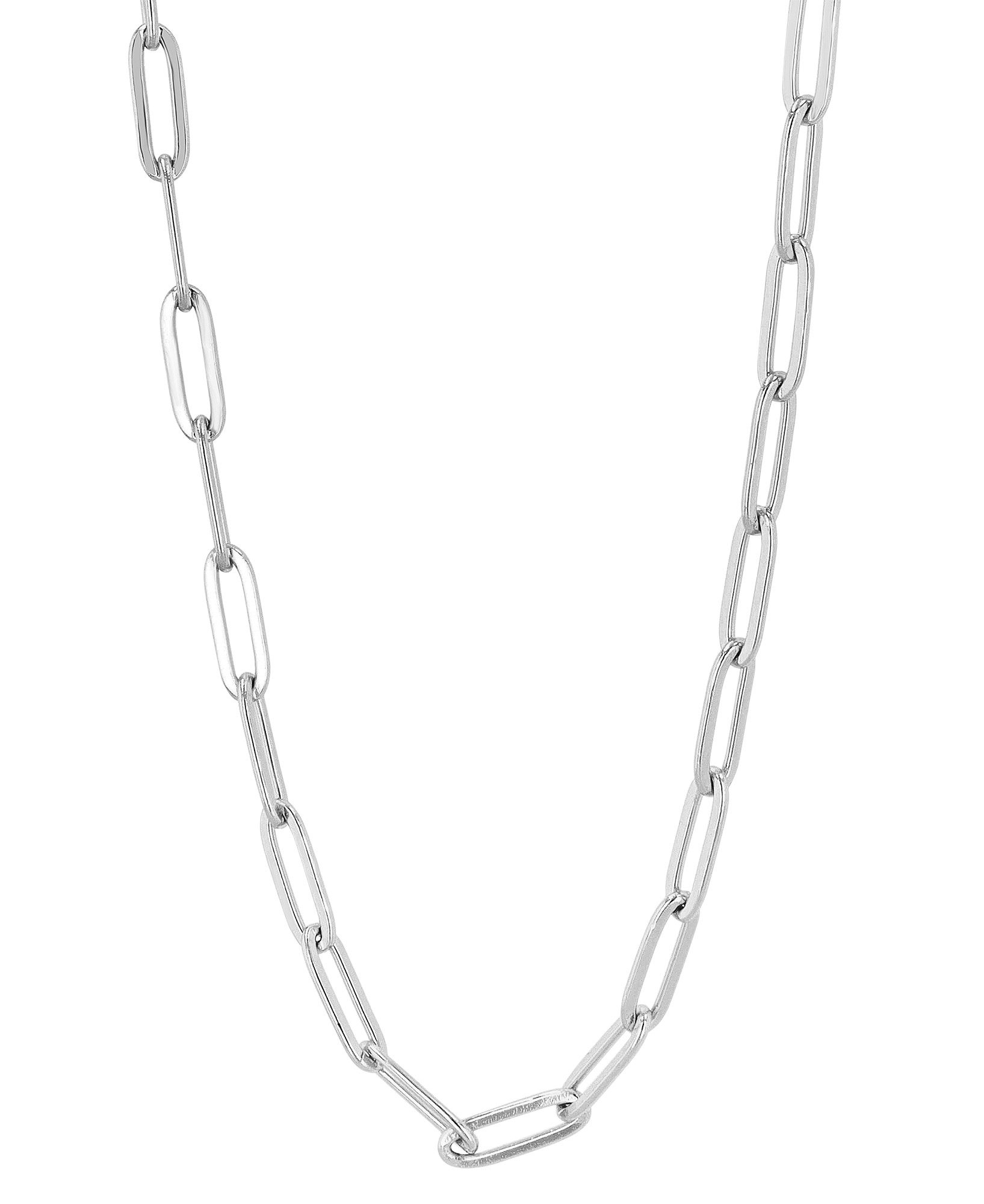 Kette ohne Anhänger Edelstahl Halskette Gliederkette 45 cm