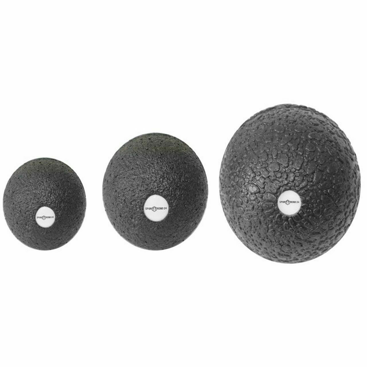 Sporttrend 24 Massageball 3er Set Faszienbälle - 6 cm + 8 cm + 10 cm Ball, Bindegewebe