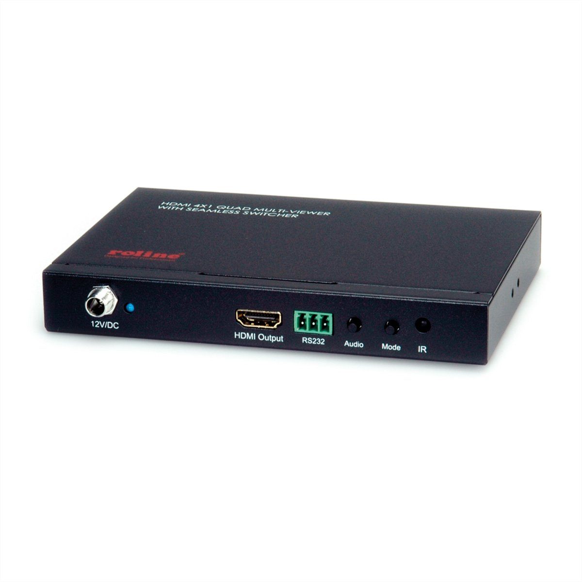 ROLINE HDMI 4x1 QUAD Multi-Viewer Switch, nahtlose Umschaltung Audio- & Video-Adapter