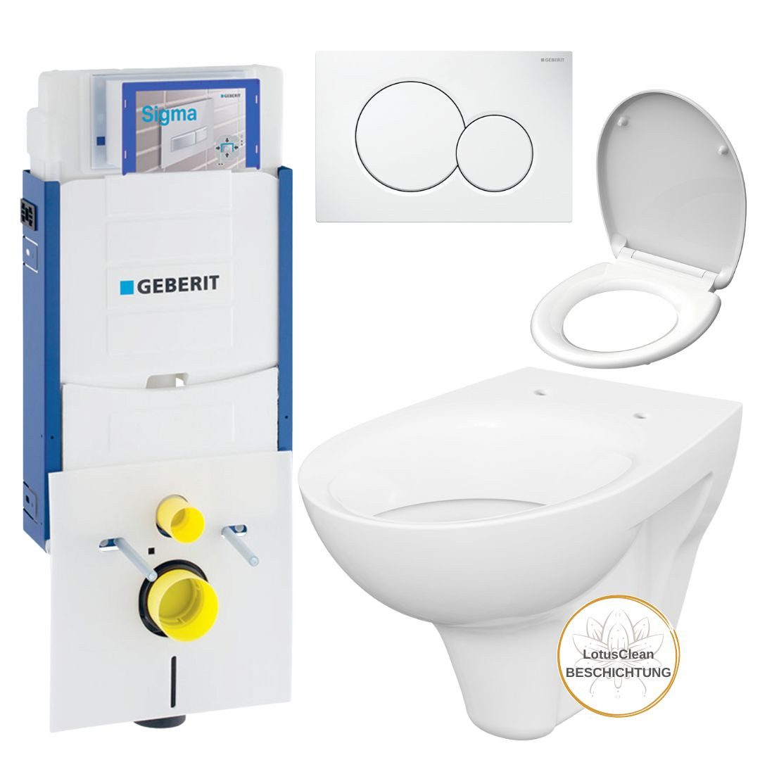 GEBERIT Vorwandelement WC Geberit Spülkasten Sigma zum einmauern WC Set, Spar-Set