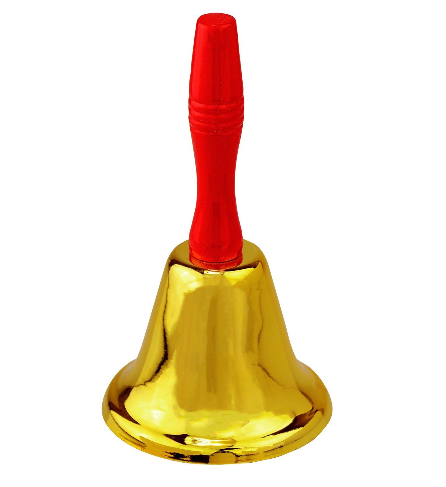 Das Kostümland Blaster Weihnachtsmann Glocke 20 cm, Gold mit rotem Griff