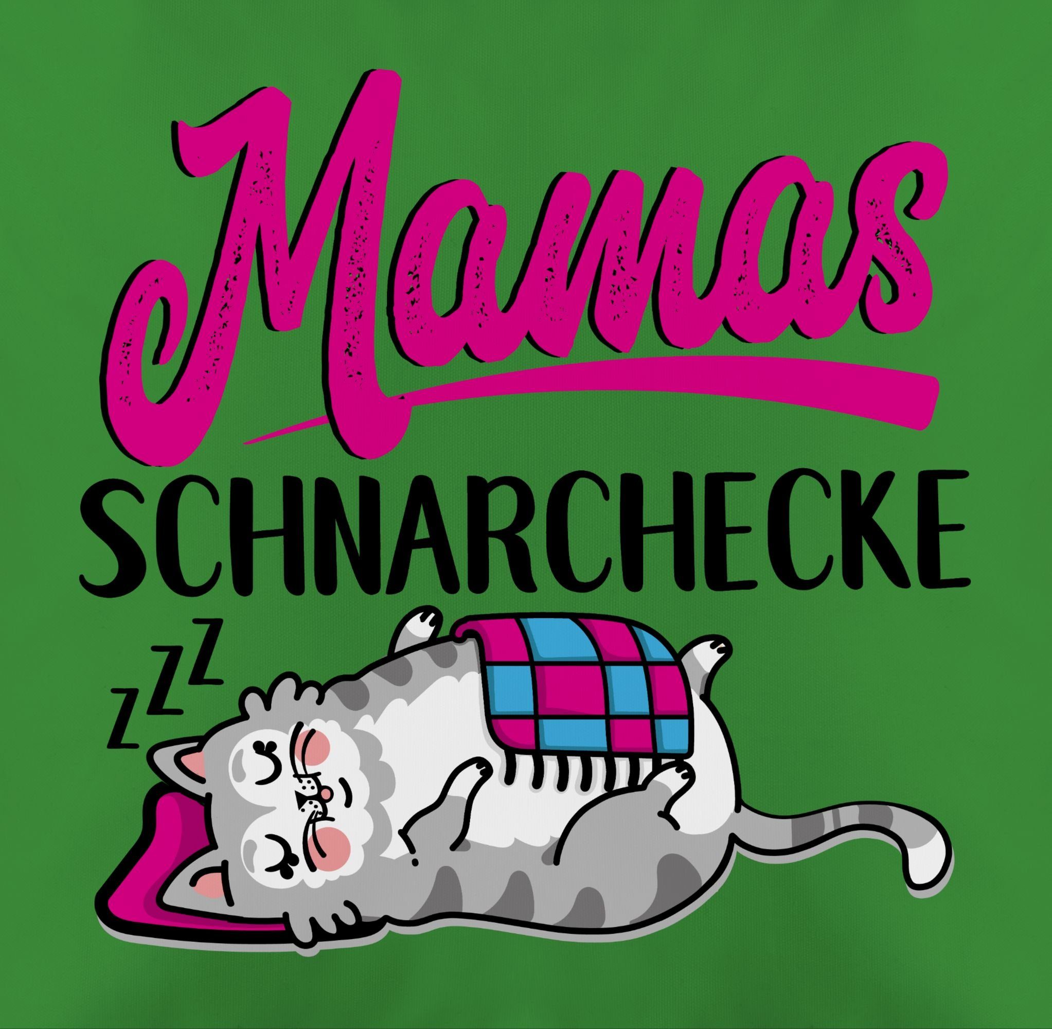 I Schlafplatz, Muttertagsgeschenk Shirtracer Mamas 3 Dekokissen Schnarchecke Grün