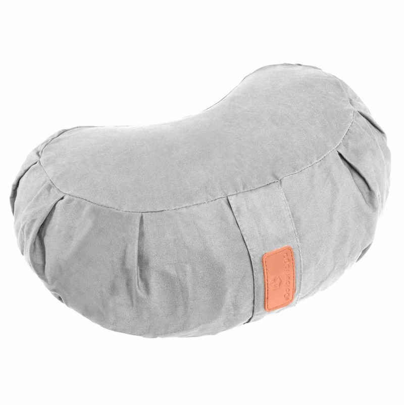 #DoYourSports Yoga Bolster Zafu Halbmondkissen Ganesh, 100% Baumwolle Bio Bioweizenschalenfüllung 45x30x14 Yoga Meditation