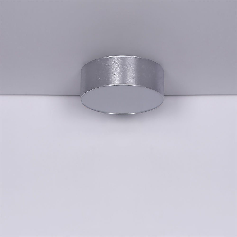 Leuchtmittel etc-shop Bluetooth silber Deckenleuchte, cm 40 inklusive, Lautsprecher Deckenlampe nicht Schlafzimmerlampe mit