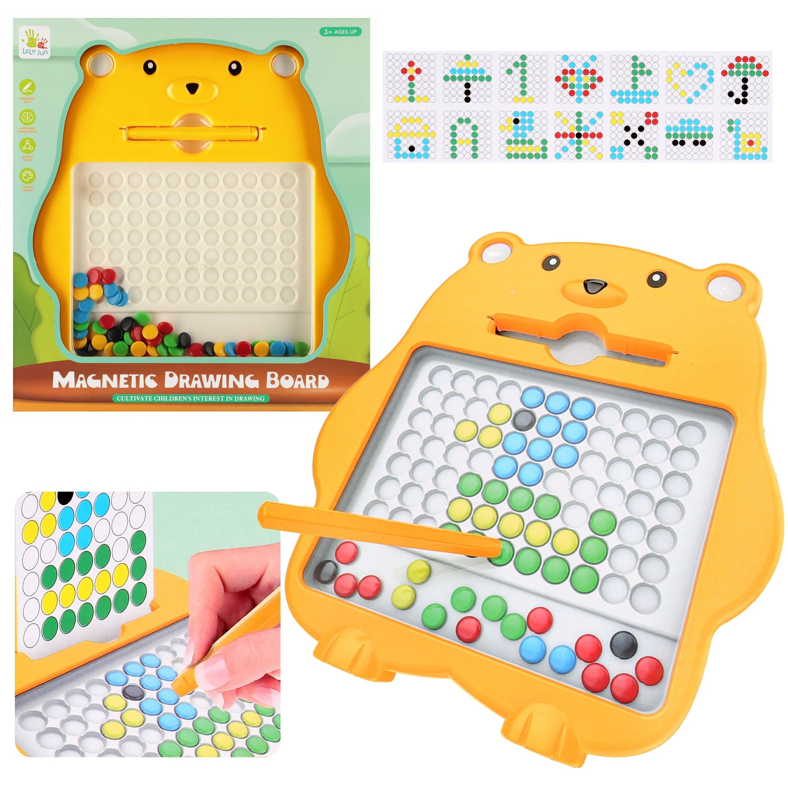 Lernspielzeug Kleine magnetische Mosaiktafel für Kinder-Teddybär 3+ MEGA CREATIVE