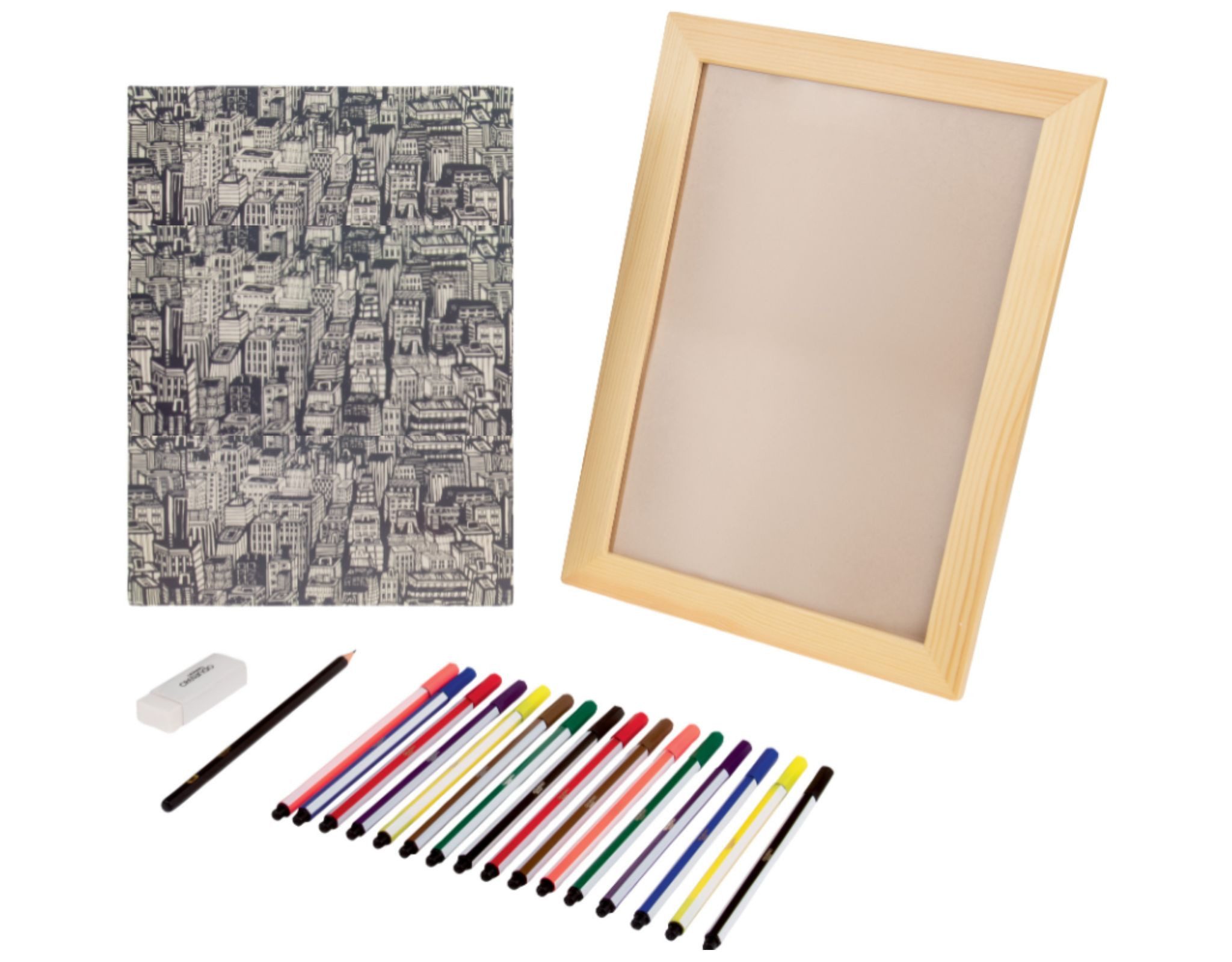 Crelando Buntstift Malen HomeArtist Handlettering Komplettset 22-teilig Onlinevideokurs