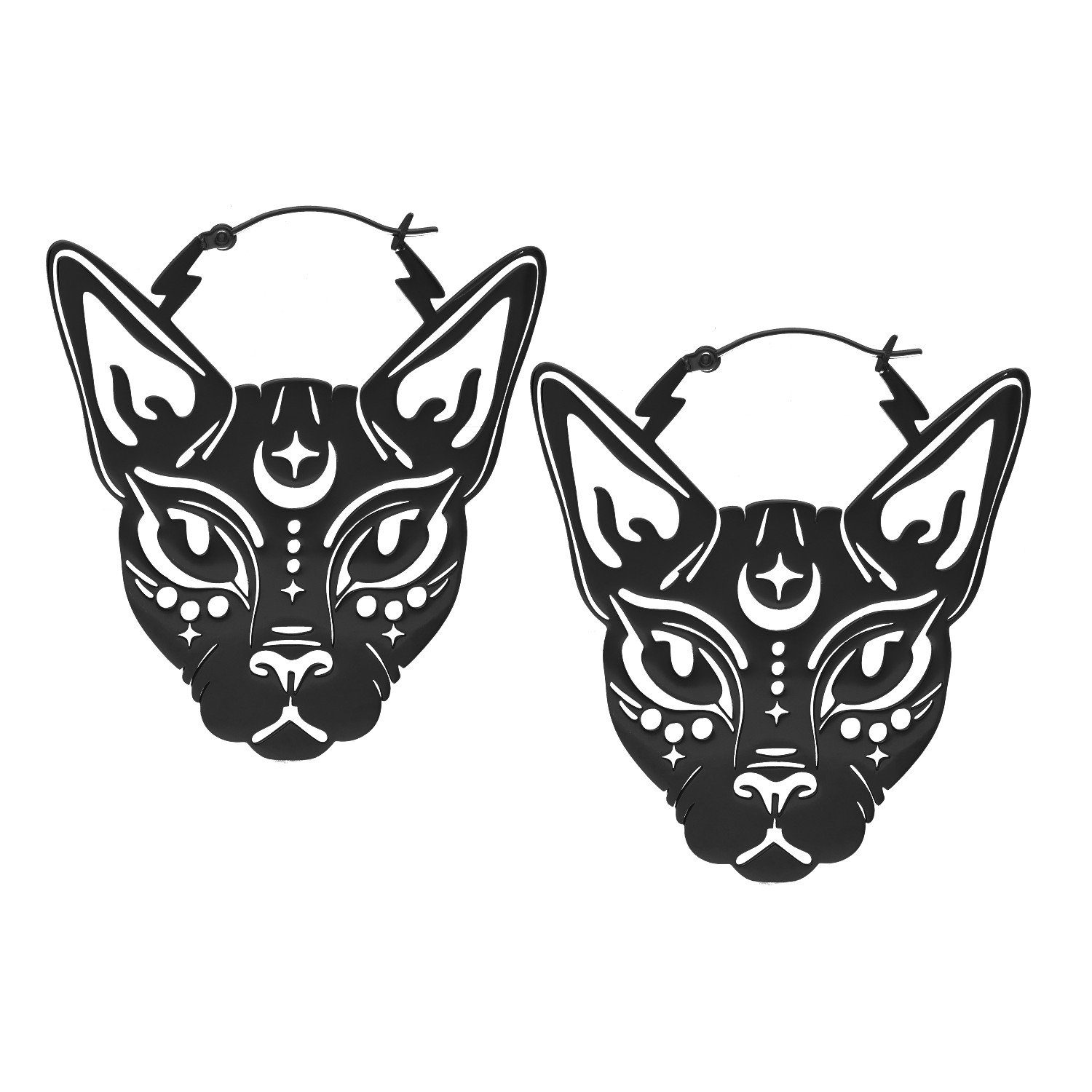 Paar Ohrhänger Sphynx Hoops