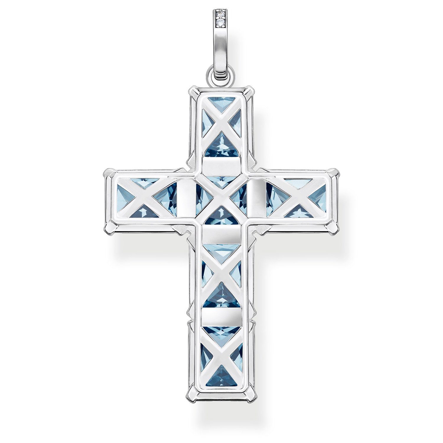 THOMAS SABO Kreuzanhänger Kreuz Aqua/We...
