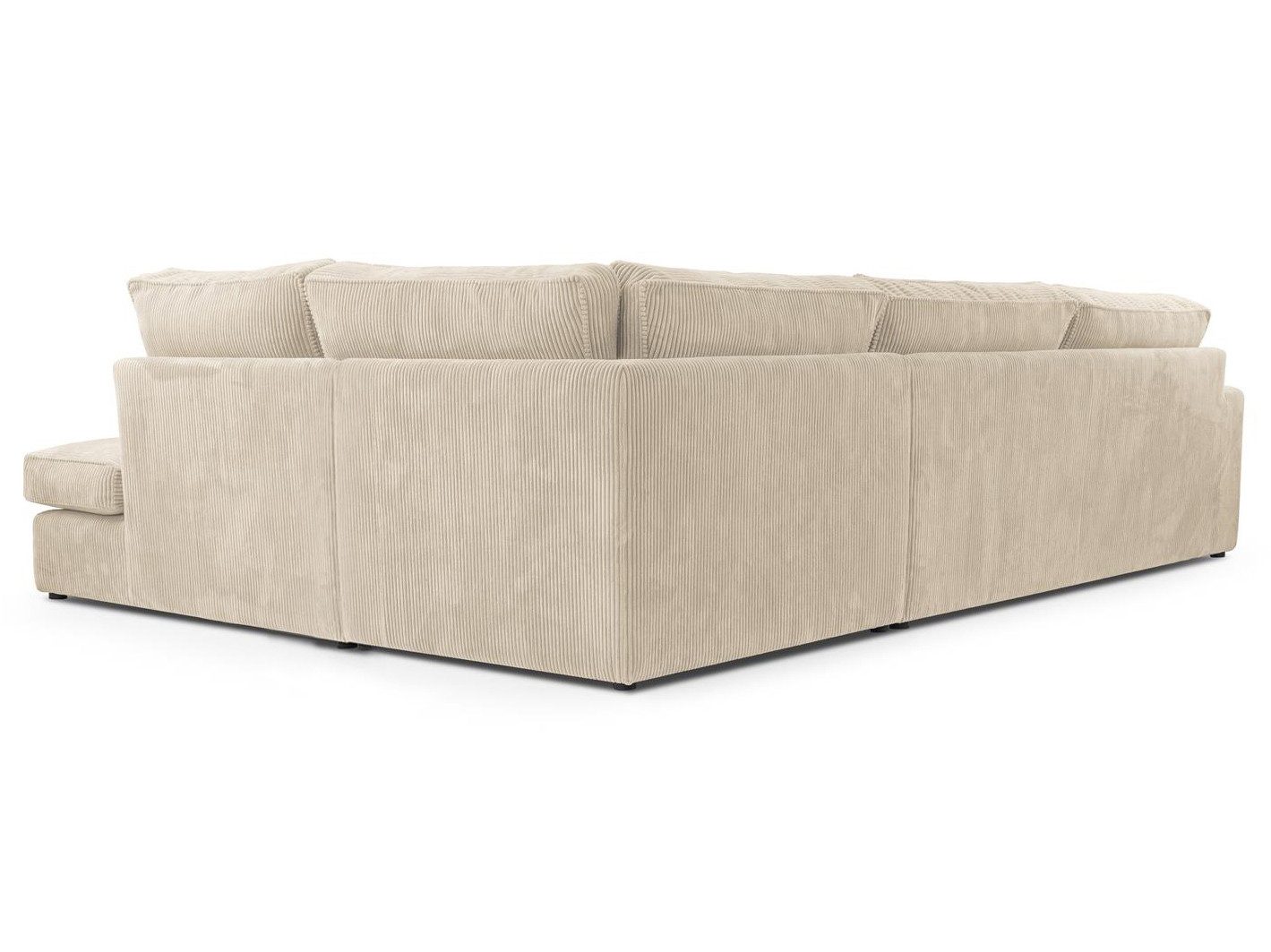 Beautysofa Ecksofa mit dekorativen Kissen PARMA, im modernes Design, klassische Polsterecke inklusive Wellenfedern, Ottomane links oder rechts wählbar – Bild 4 von 5