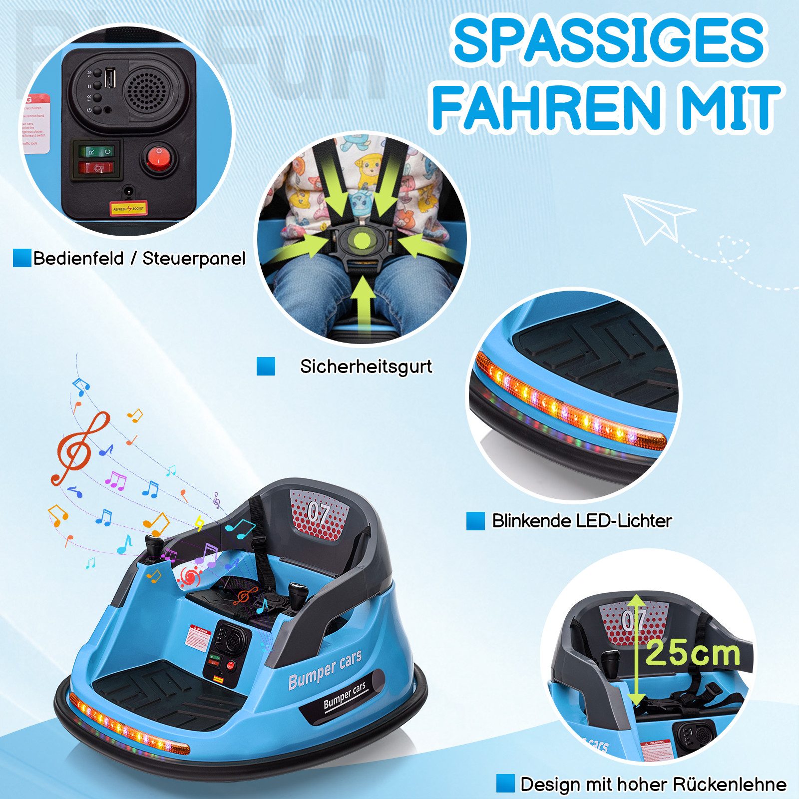 LALAHO Elektro-Kinderauto Elektro-Kinderauto,Kinder Autoscooter,Fernbedienu günstig online kaufen