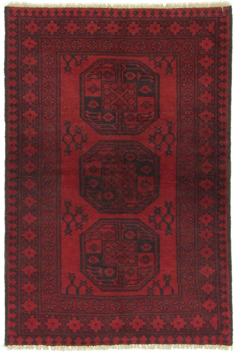 Orientteppich Afghan Akhche 94x147 Handgeknüpfter Orientteppich, Nain Trading, rechteckig, Höhe: 6 mm
