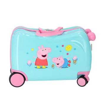 Peppa Pig Hartschalen-Trolley Peppa Wutz Pig Mädchen Trolley Kinderkoffer Koffer Reisekoffer, 4 Rollen