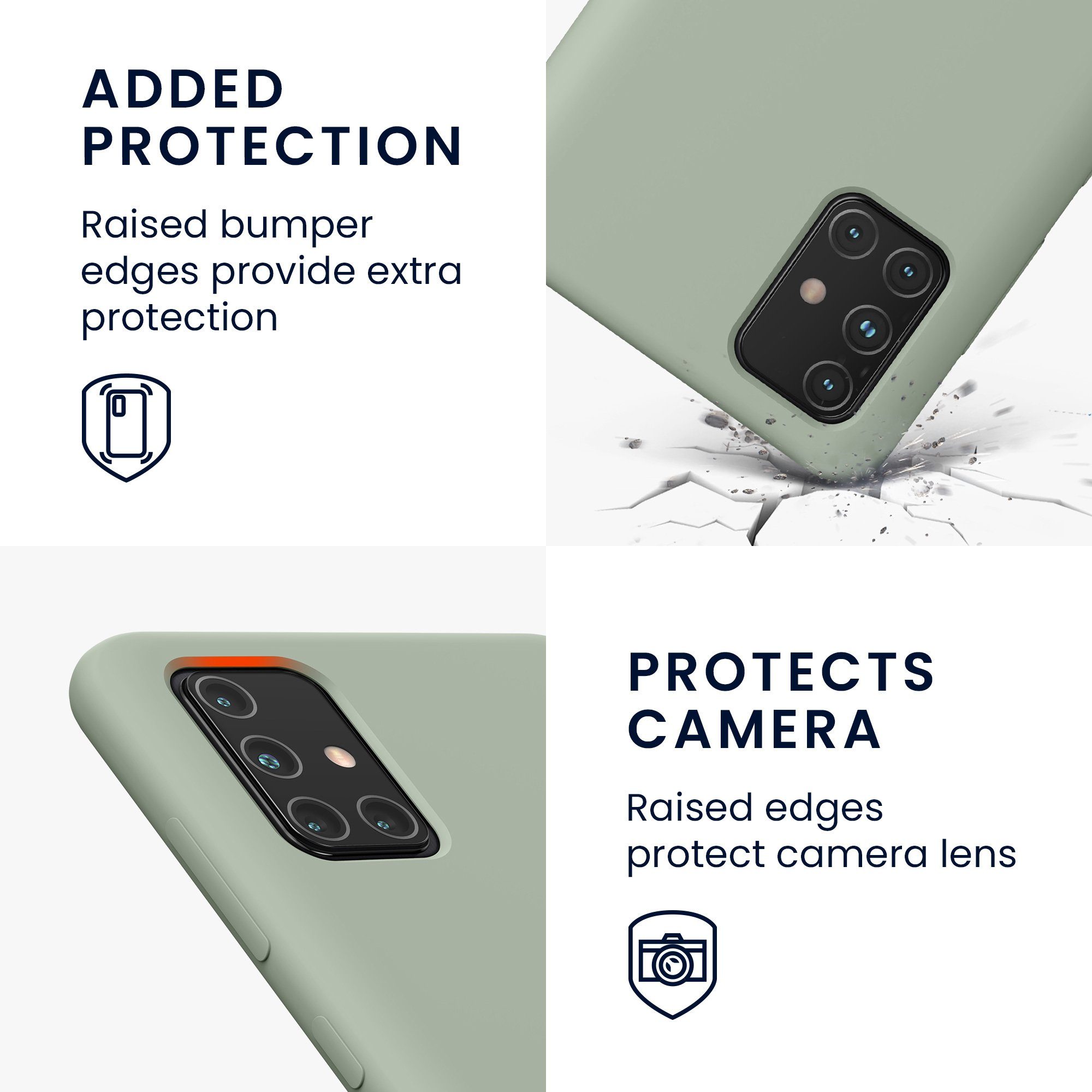 kwmobile Handyhülle Handyhülle für Samsung Galaxy A71 Hülle, Weiches Handy Silikon Case - Schutzhülle Cover – Bild 3 von 5