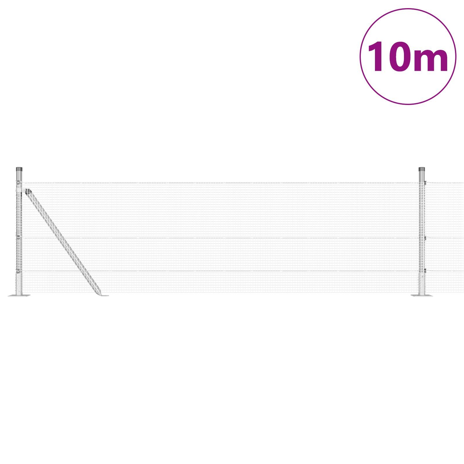 Gartentor Zaunpfosten Set 10 x 05 m Set aus 2 Galvanisierter Stahl