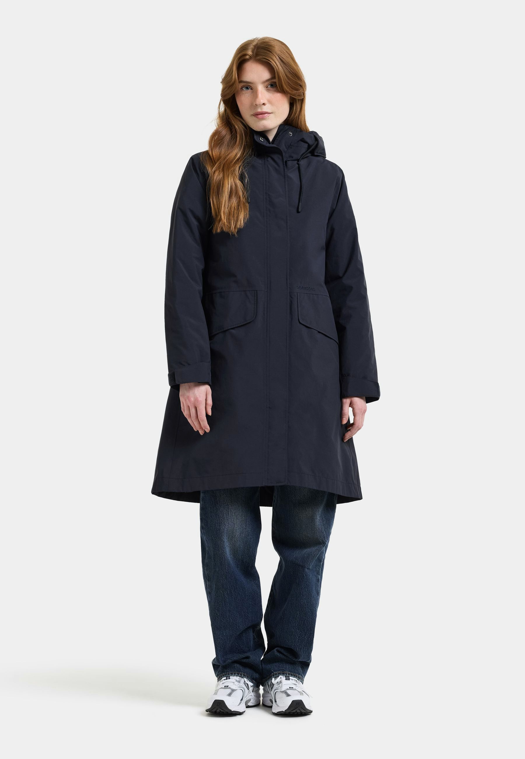 Didriksons Parka Damen Übergangsjacke Mantel Wasserdicht NEA mit Kapuze mit Taschen – Bild 2 von 5