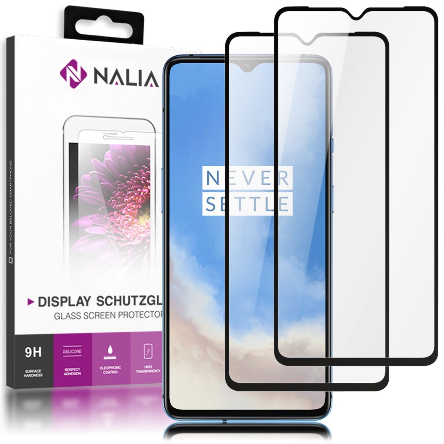 Nalia Schutzfolie Oneplus 7T, Schutzglas