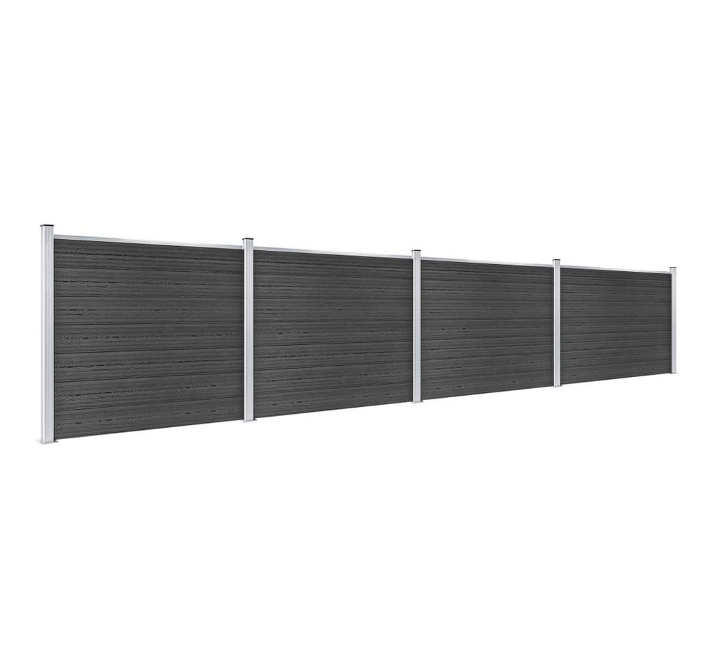 Thumbnail - vidaXL Gartenzaun Zaunelement Set WPC 699x146 cm Grau, (1-St)