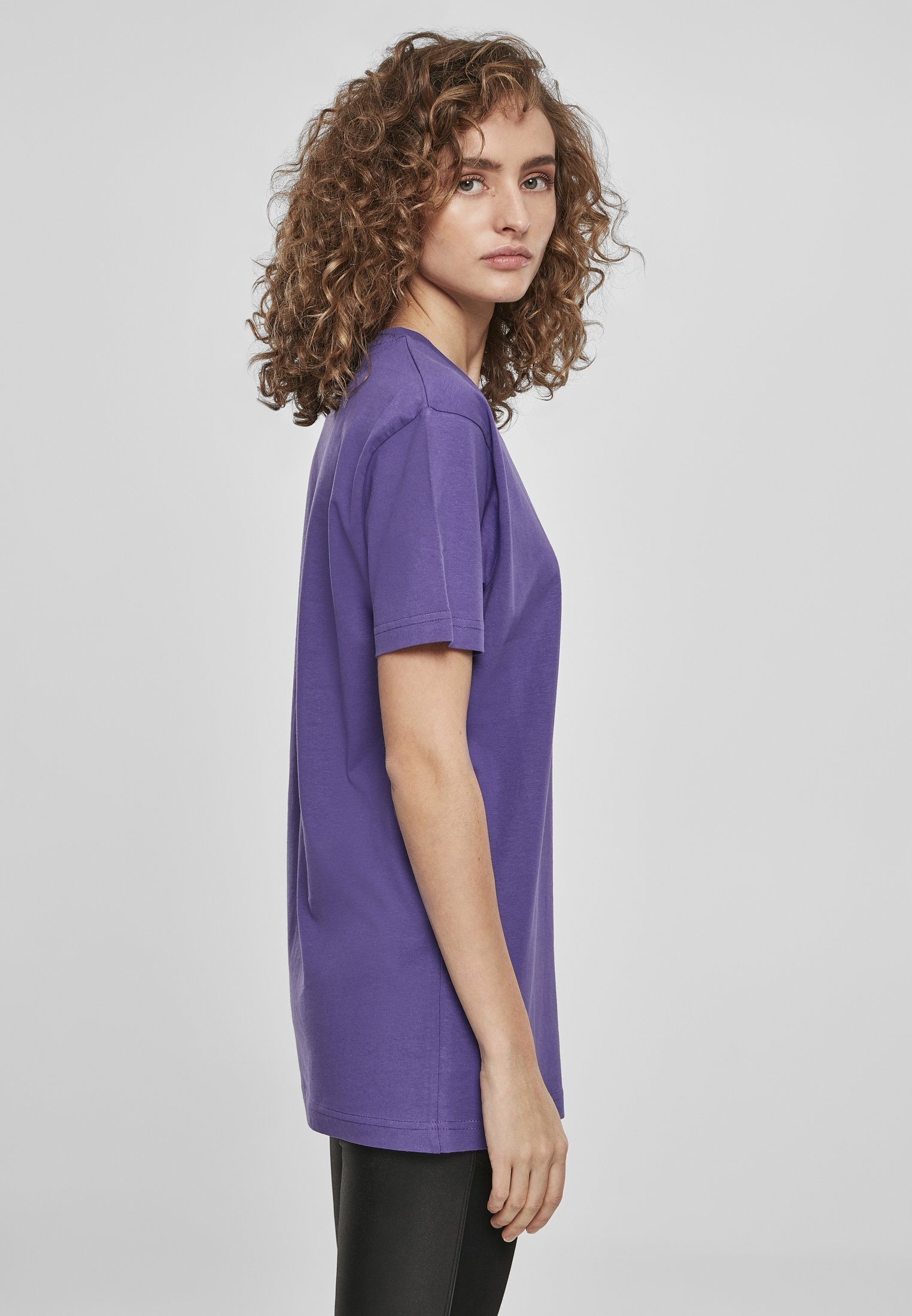 MisterTee Time Damen Kurzarmshirt (1-tlg) Tee On ultraviolet Never