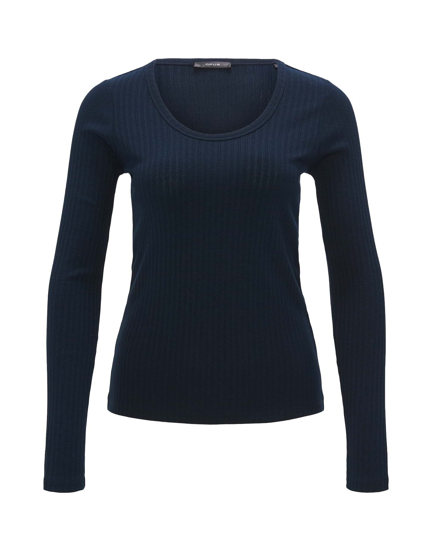 OPUS Langarmshirt Rippshirt SIDITA Slim aus Viskose Mix günstig online kaufen