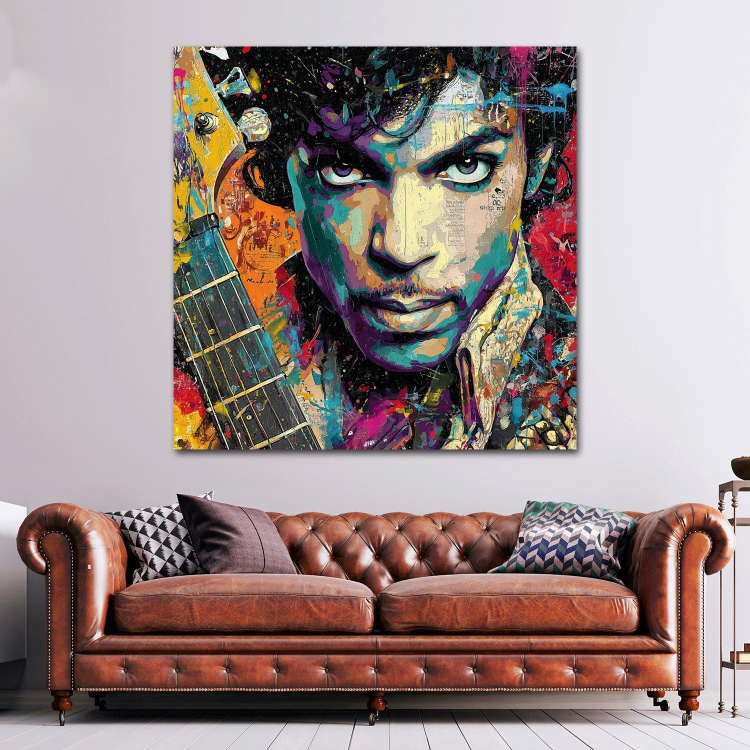 Artedinoi Leinwandbild Pop Art Prince Nahaufnahme Musik Leinwandbild Wandbild Kunstdruck XL D, Prince, Nahaufnahme