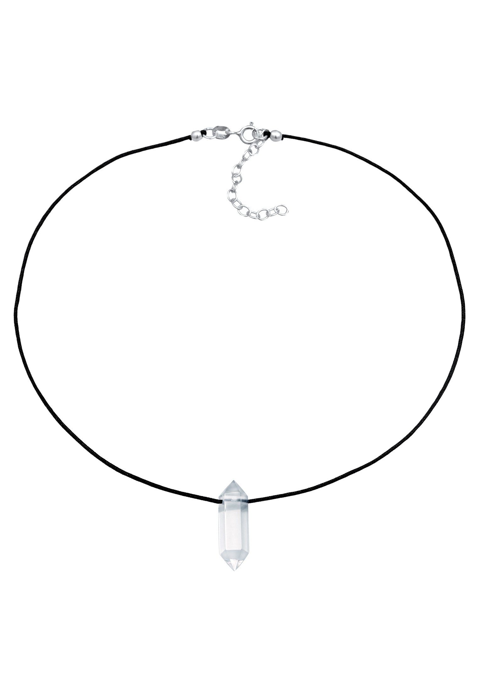 Elli Premium Choker Choker Nylon Kristallspitze 925 Silber