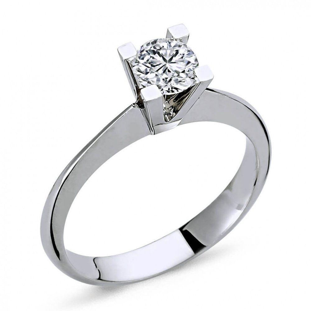 EinStein Diamant Diamantring 0,45 Carat Diamant Solitär Ring Meisterstück  14 Karat Weißgold, Ihr Diamantschmuck-Hersteller