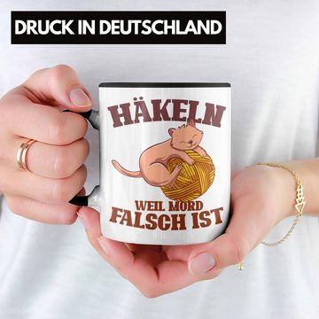 Trendation Tasse Lustige Strick Häkel-Tasse Geschenk Stricken Häkeln