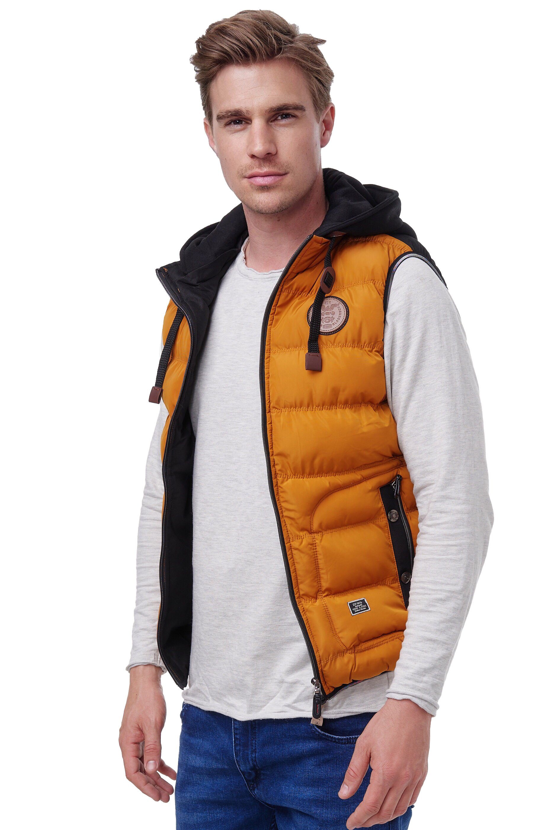 BLACKROCK Steppweste BR1701 Herren Outdoor-Weste - Slim-Fit - Abnehmbare Kapuze