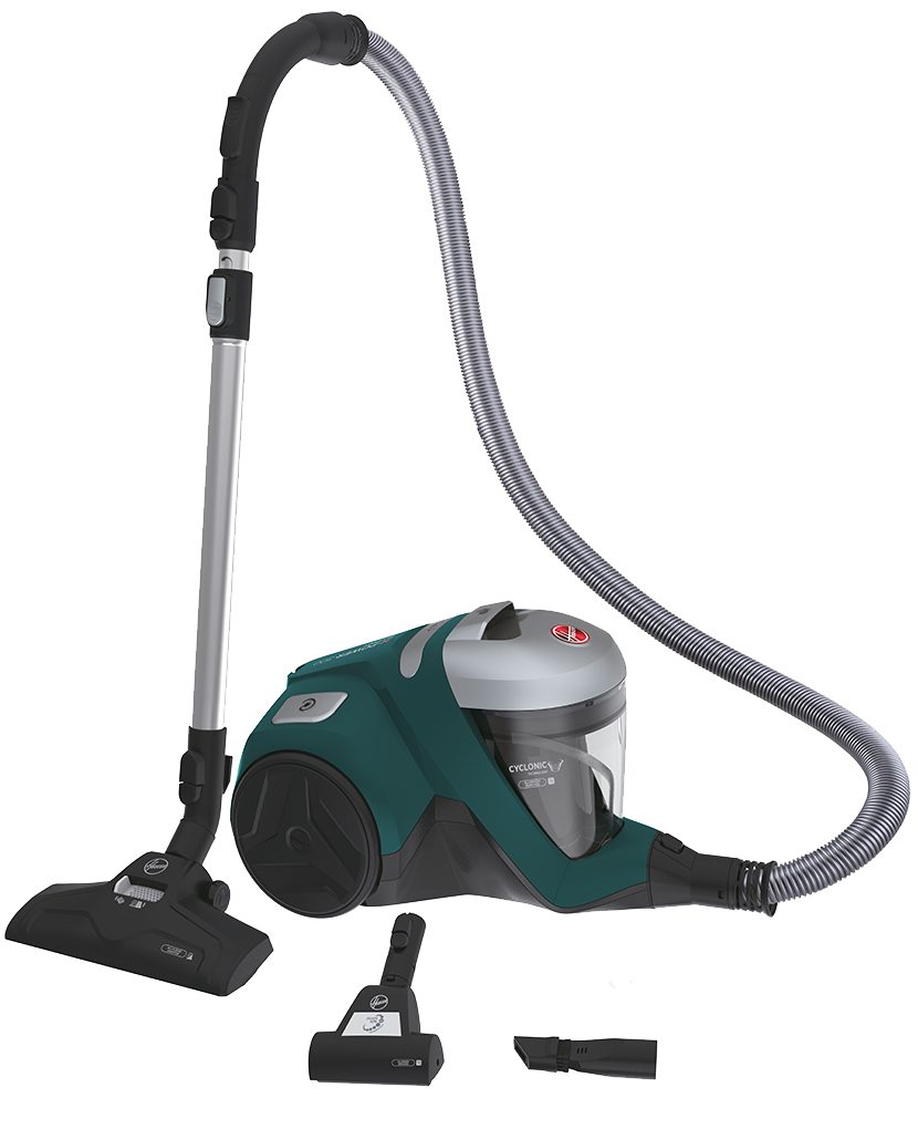 Hoover Bodenstaubsauger HP330ALG 011, 850,00 W, Beutellos, Einzelzyklon-Technologie, Hepa13-Filter, Mini-Turbo Düse