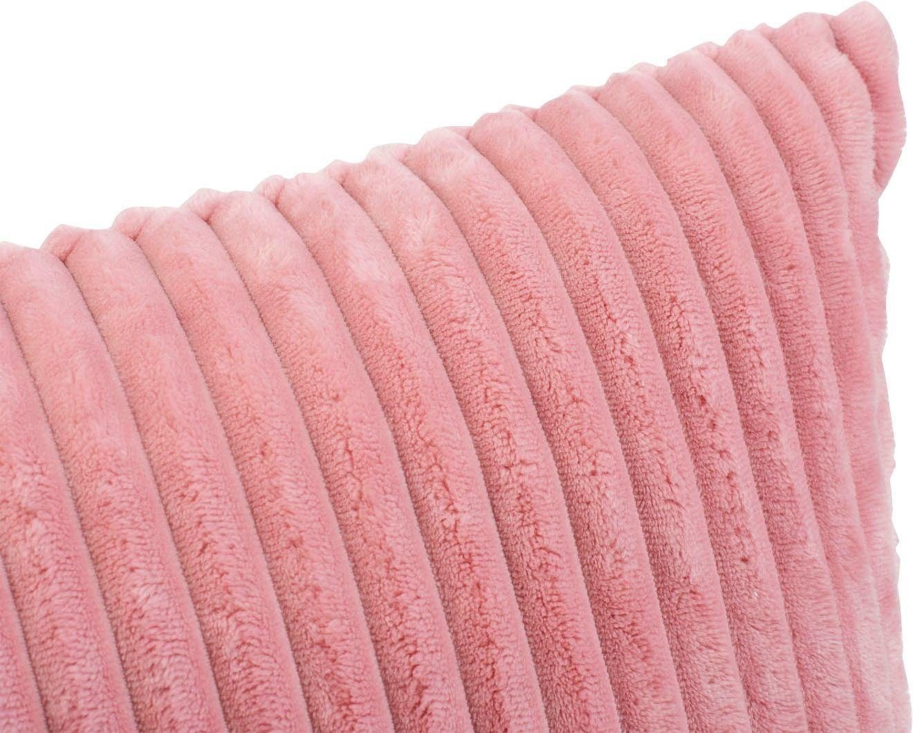 Gözze Dekokissen Cord-Optik Dekokissen, 50x50 cm, passend zu Cord-Optik Decke, Kissenhülle & Füllung, 1 Stück