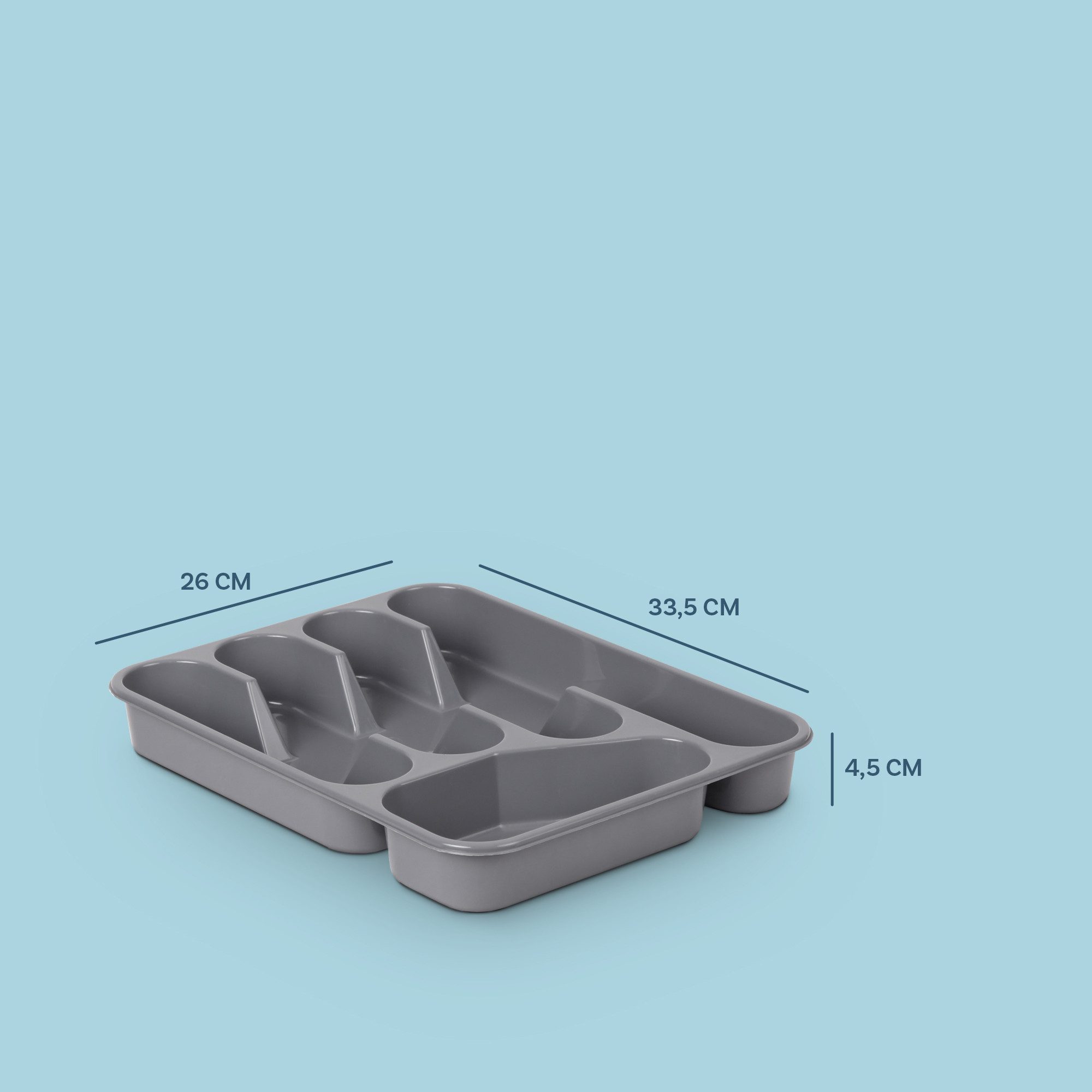 Pro Home Besteckkasten aus PP Kunststoff, 33,5x26x4,5 cm, Besteckeinsatz fü günstig online kaufen