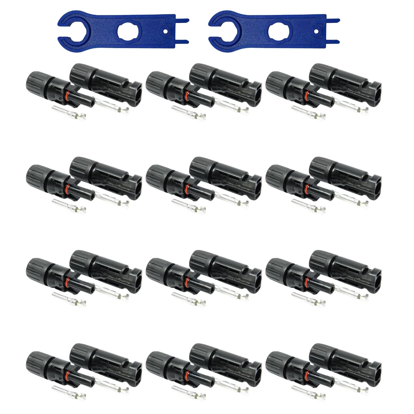 solartronics Solarmodul 5-100 Paar Solarstecker Solar-Spannschlüssel Set, Wasserdicht, (12-St)