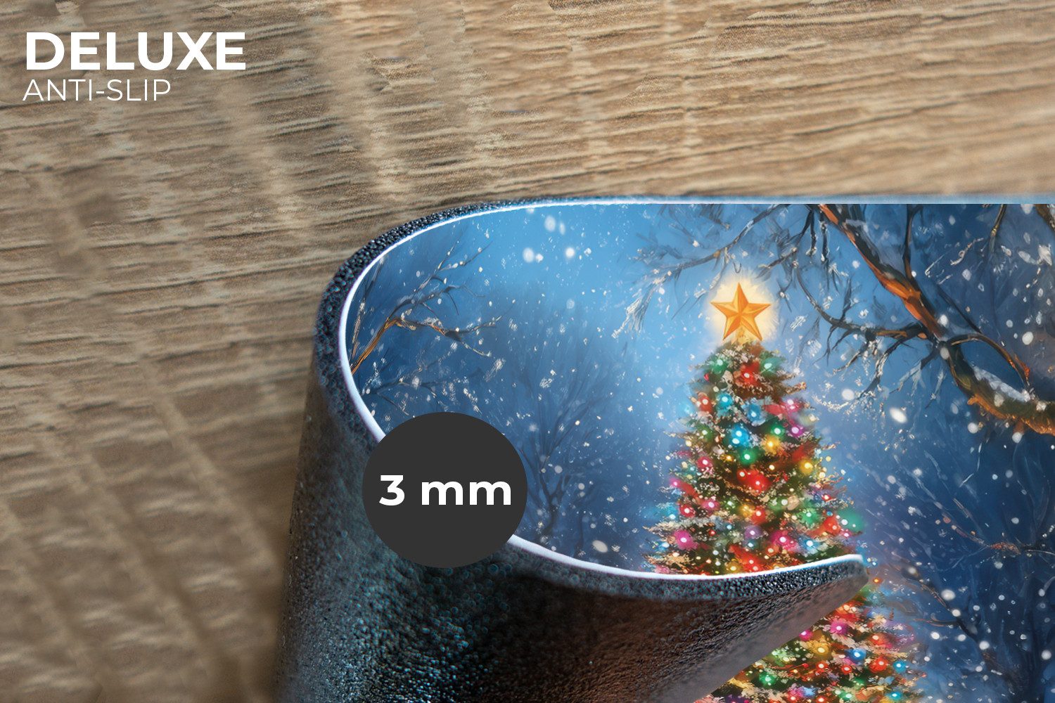 MuchoWow Platzset Weihnachtswunder - Winterabend - Farbenfroh, (6-St), Plat günstig online kaufen