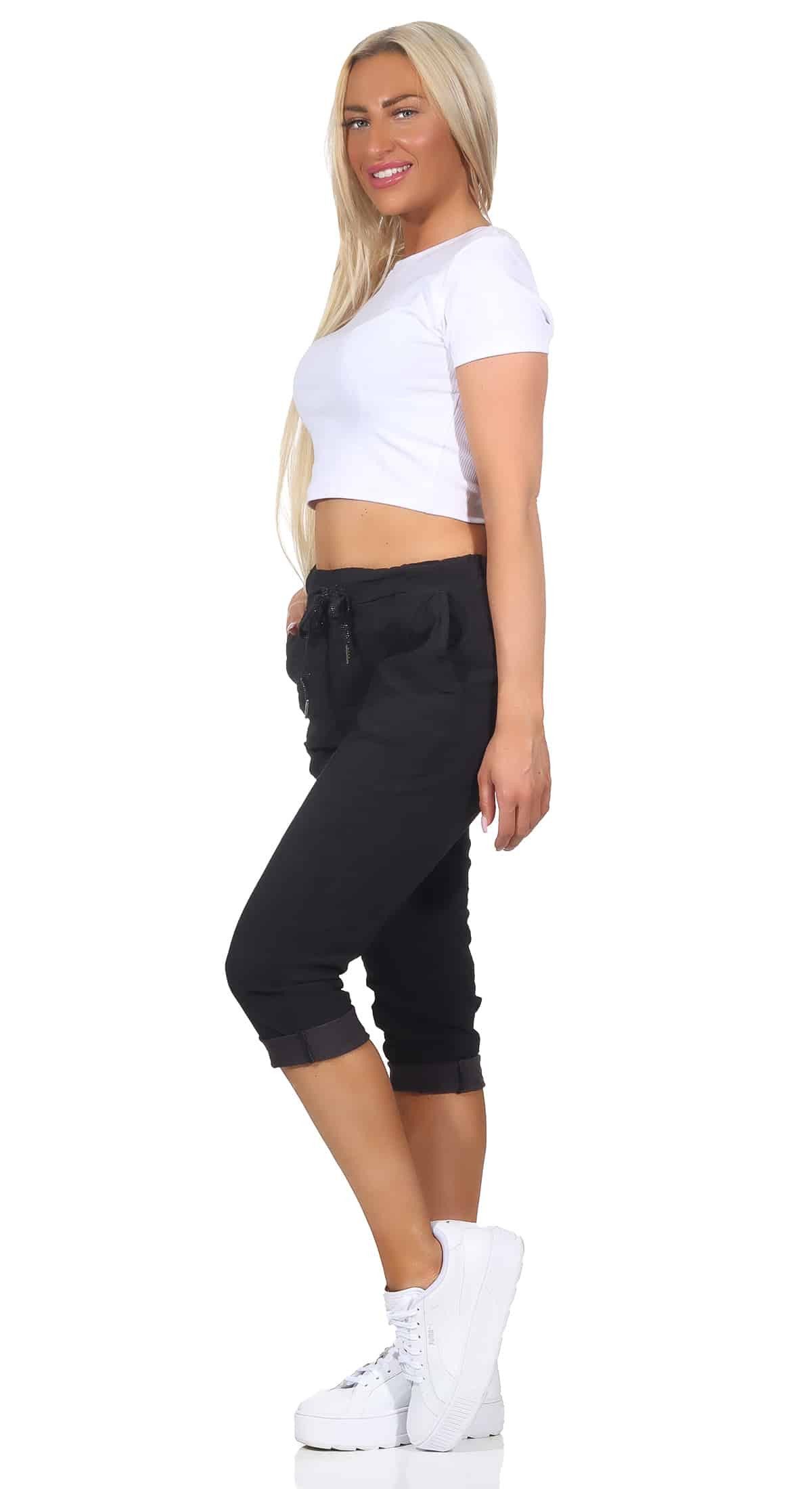 OriginalYou Caprihose Damen Sommerhose 7/8 Chinoshorts in Knitteroptik mit elastischem Bund moderne Knitteroptik, erhältlich in den Größe 36 bis 48 – Bild 5 von 5
