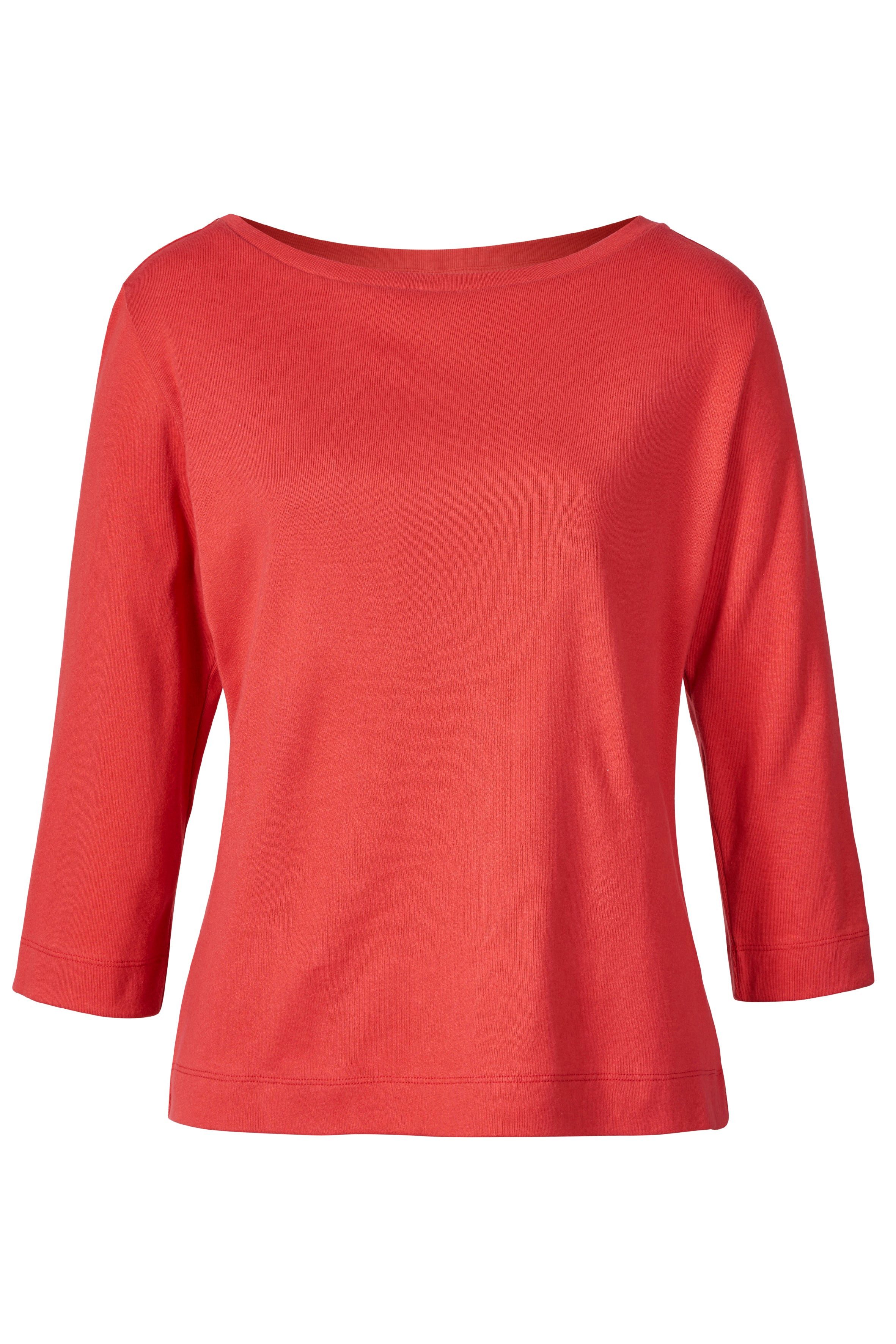 Himalaya Clothing Kurzarmshirt Basic Shirt 3/4 Arm Damen "Alma" mit Rundhal günstig online kaufen