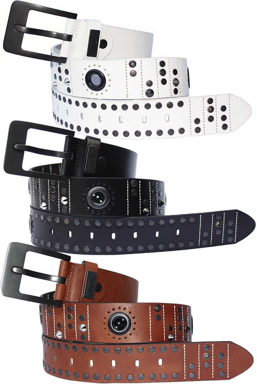 Cipo & Baxx Nietengürtel extravaganter Ledergürtel günstig online kaufen
