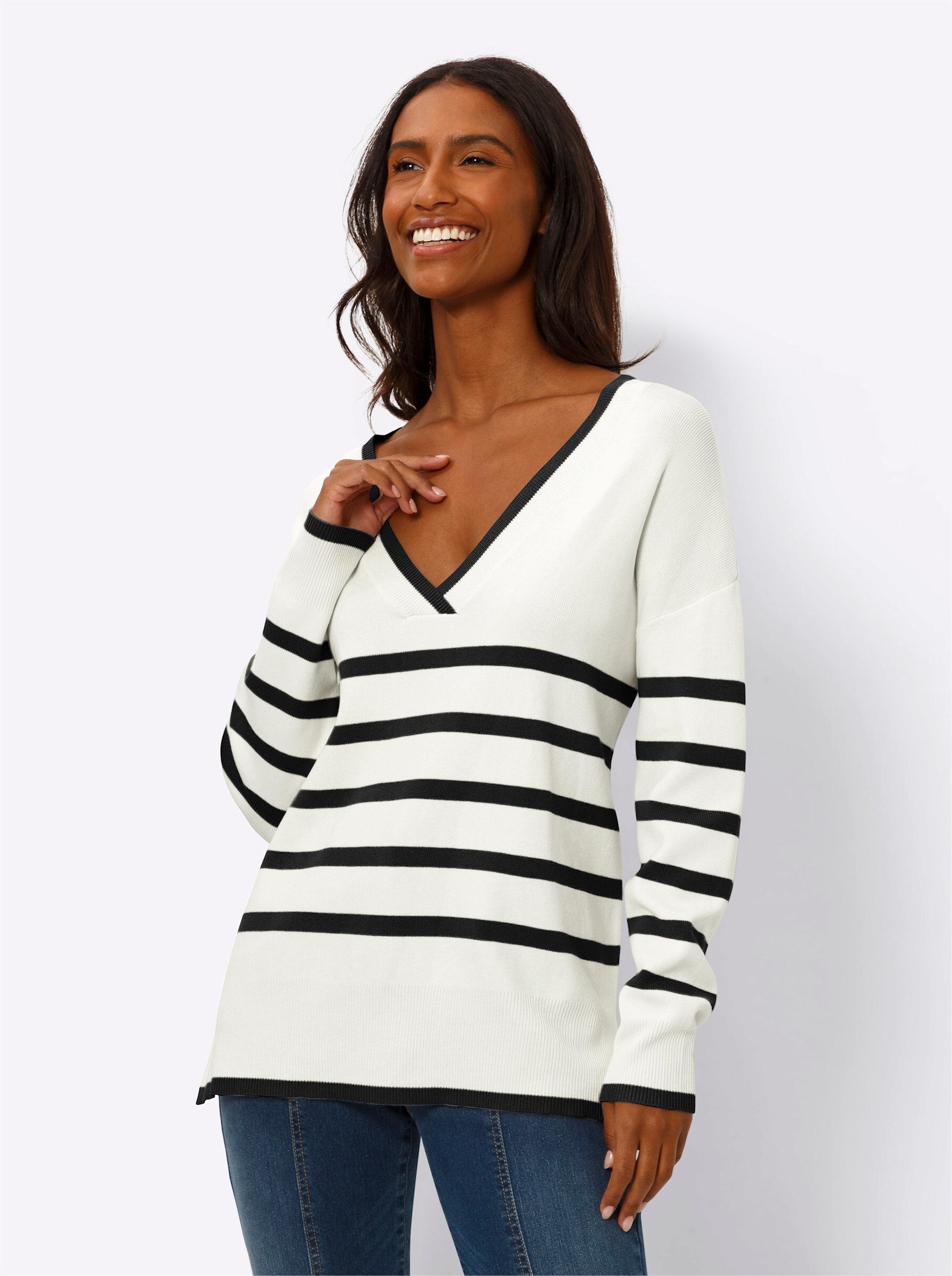 Strickpullover Streifenpullover